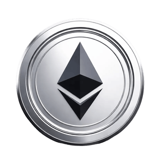 Elemento gráfico suspenso com a moeda Ethereum (ETH)